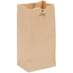 KRAFT BAGS 4# 500 ct