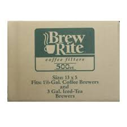 COFFEE FILTER BREW RITE CASE 13X5 500CT